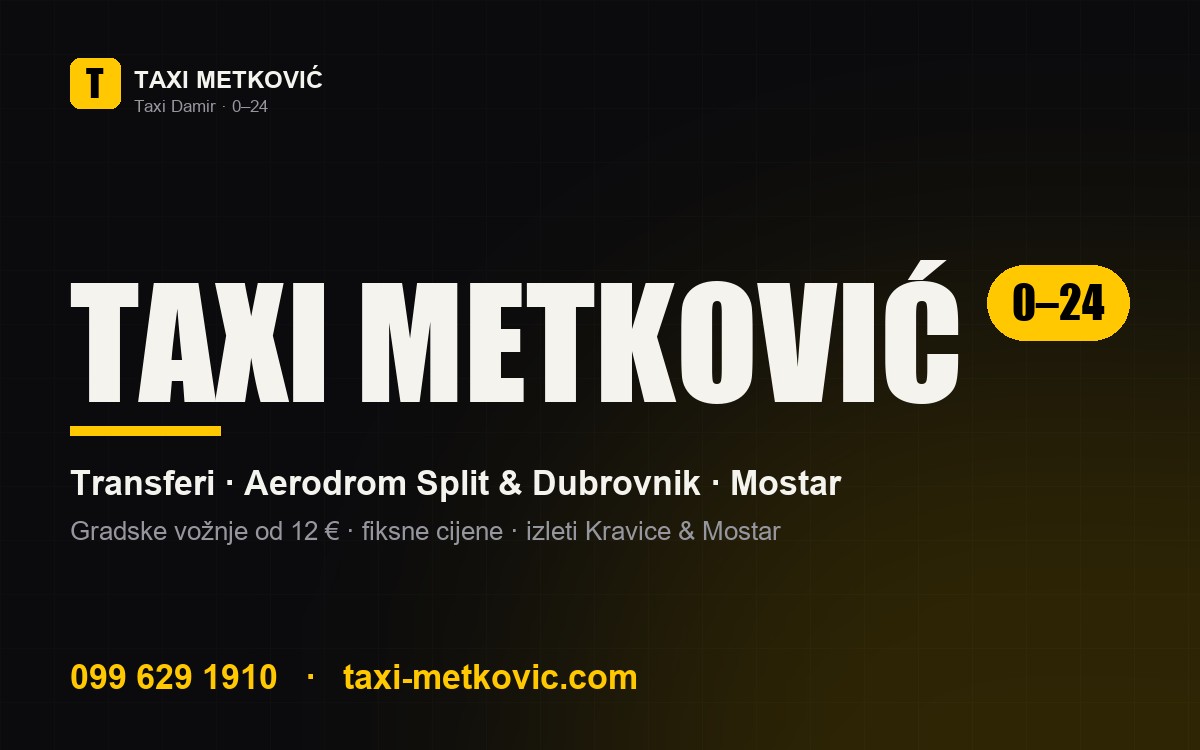 Taxi Metković — web stranica za taksi prijevoz i transfere u dolini Neretve